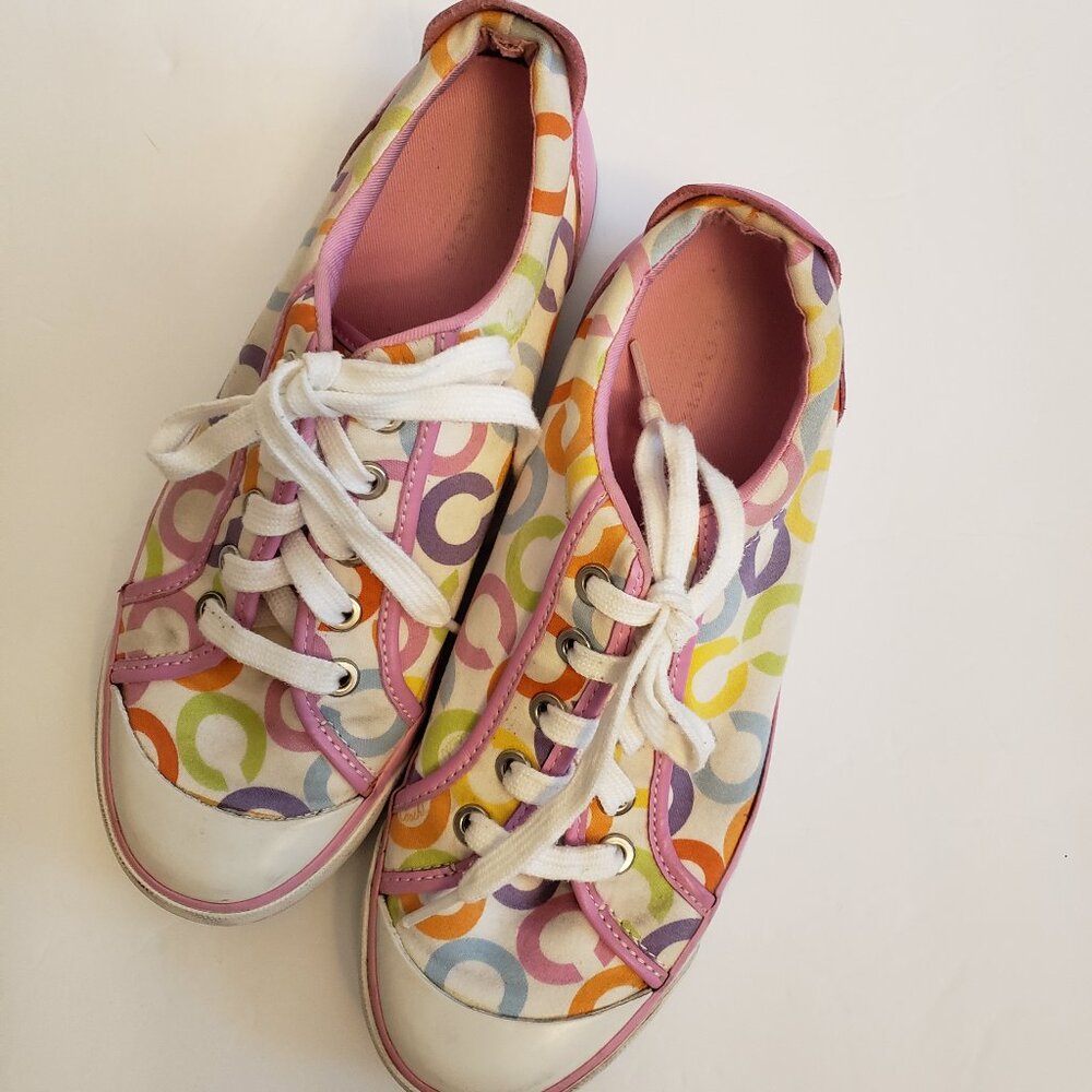 COACH Barrett Signature C Canvas Sneakers Athletic Tennis Shoes